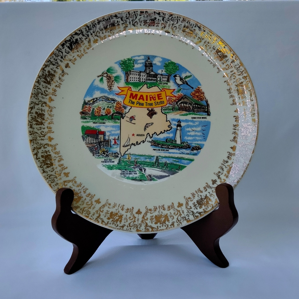 Maine decorative plate